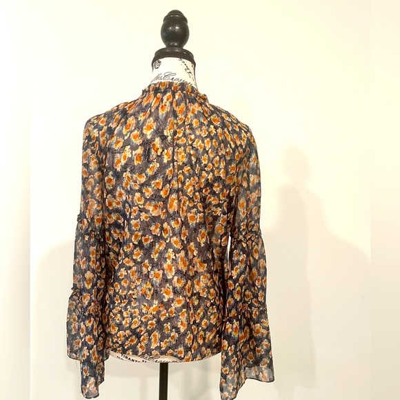 LOVESTITCH Women's Sheer Multicolored Blouse, Small - Picture 3 of 6